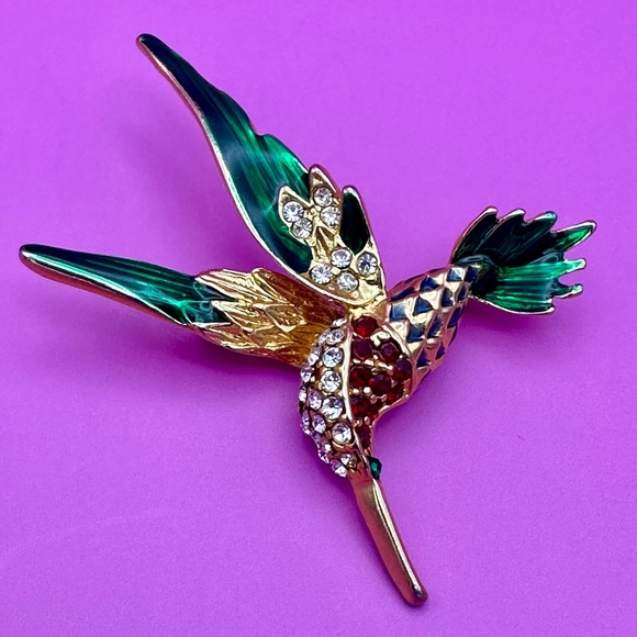 Jeweled hummingbird pin - Picture 4 of 8